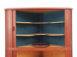 Angle bar cabinet with tambour doors