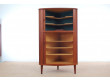 Angle bar cabinet with tambour doors