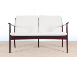 Danish mid-century modern sofa 2 seats  by Ole Wanscher