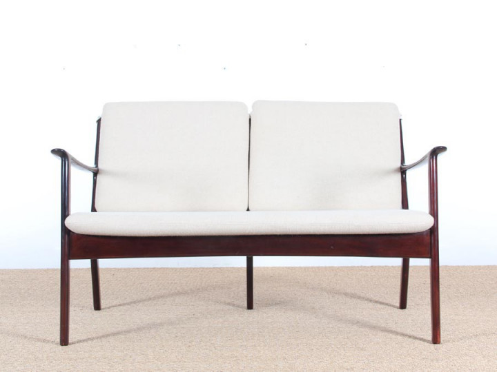 Danish mid-century modern sofa 2 seats  by Ole Wanscher
