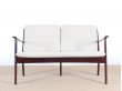 Danish mid-century modern sofa 2 seats  by Ole Wanscher