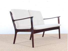 Danish mid-century modern sofa 2 seats  by Ole Wanscher