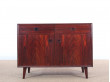 Mid-Century  modern  side board in Rio rosewood by Poul Hundevad