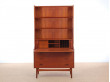 Secretaire bibliotheque scandinave en teck