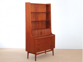 Secretaire bibliotheque scandinave en teck