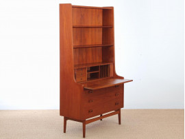 Secretaire bibliotheque scandinave en teck