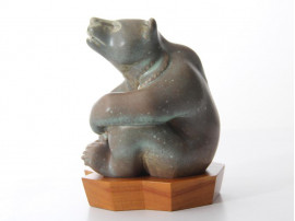 Mid-Century Modern ceramic bear by Gunnar Nylund