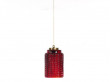 Suspension scandinave en verre rouge