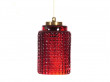 Suspension scandinave en verre rouge