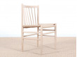 Mid-Century Modern danish set of 4 chairs in oak model 80 by Jørgen Bækmark. New realese