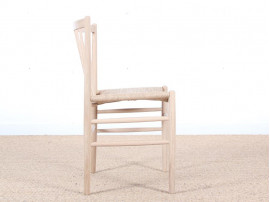 Mid-Century Modern danish set of 4 chairs in oak model 80 by Jørgen Bækmark. New realese