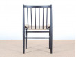 Mid-Century Modern danish set of 4 chairs in black laquered beech, model 80 by Jørgen Bækmark. New realese