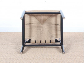 Mid-Century Modern danish set of 4 chairs in black laquered beech, model 80 by Jørgen Bækmark. New realese