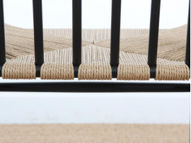 Mid-Century Modern danish set of 4 chairs in black laquered beech, model 80 by Jørgen Bækmark. New realese