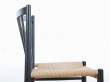 Mid-Century Modern danish set of 4 chairs in black laquered beech, model 80 by Jørgen Bækmark. New realese