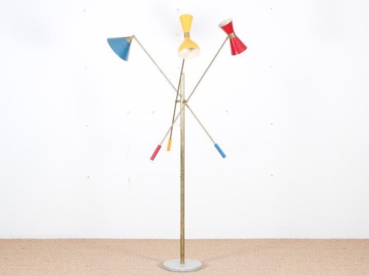 Mid century modern floor lamp, Angeli Lelli style