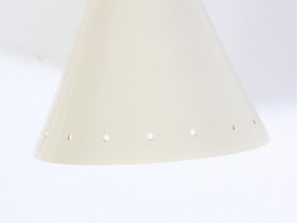 Mid century modern pair of white Diabolo wall lamp.