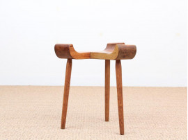 Mid century modern stool in pine and oak