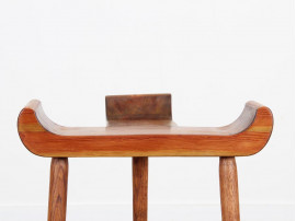 Mid century modern stool in pine and oak