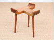 Mid century modern stool in pine and oak