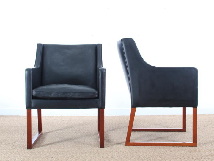 Mid century modern pair of armchair Model 3246 by Børge Mogensen for Fredericia Stolefabrik