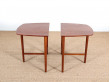 Mid-Century danish solid teak pair of side tables