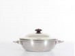 Mid-Century  modern pot in white Disko metal by Just Andersen