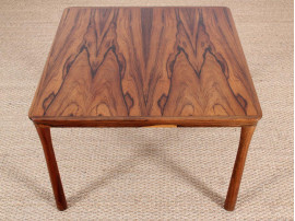 Table basse scandinave carrée en palissandre de Rio modèle Colorado