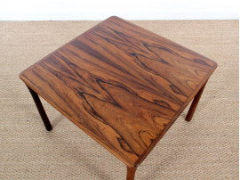 Table basse scandinave carrée en palissandre de Rio modèle Colorado