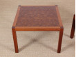 Mid-Century  modern pair of coffee table in teak by Rolf Middelboe & Gorm Lindum