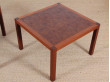 Mid-Century  modern pair of coffee table in teak by Rolf Middelboe & Gorm Lindum