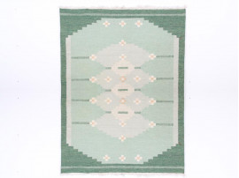 Tapis suèdois en laine tissé main. 220x 170 cm.