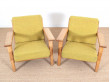 Mid century modern pair of armchairs model GE 290 by Hans Wegner for Getama. 