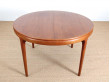 Mid modern dansih round dining table in teak, 4/10 seats