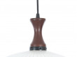 Mid-Century Modern scandinavian pendant lamp in teak and opal