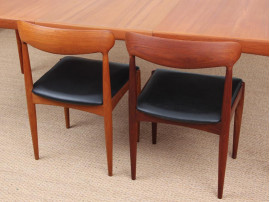 Mid century modern set of 4 Scandinavian teak chairs