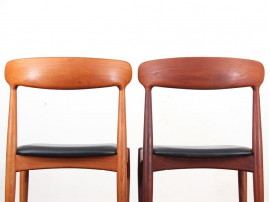 Mid century modern set of 4 Scandinavian teak chairs