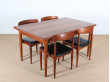 Mid-Century Modern scandinavian dining table in teak, seat 4-8