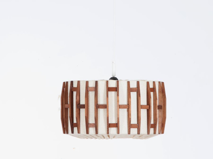 Suspension scandinave en teck et tissu 