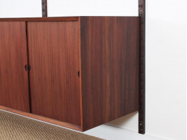 Mid-Century  modern Scandinavian wall system Cado in Rio rosewood