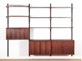 Mid-Century  modern Scandinavian wall system Cado in Rio rosewood