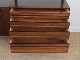 Mid-Century  modern Scandinavian wall system Cado in Rio rosewood