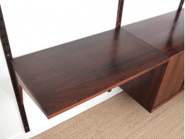 Mid-Century  modern Scandinavian wall system Cado in Rio rosewood