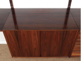 Mid-Century  modern Scandinavian wall system Cado in Rio rosewood