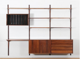 Mid-Century  modern Scandinavian wall system Cado in Rio rosewood