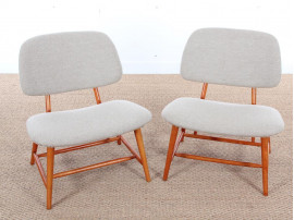 Mid-Century  modern  pair of TV chairs by  Alf Svensson