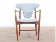 Fauteuil scandinave en acajou. 