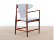 Fauteuil scandinave en acajou. 