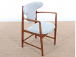 Fauteuil scandinave en acajou. 