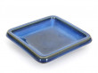 Plat carré en ceramique bleue